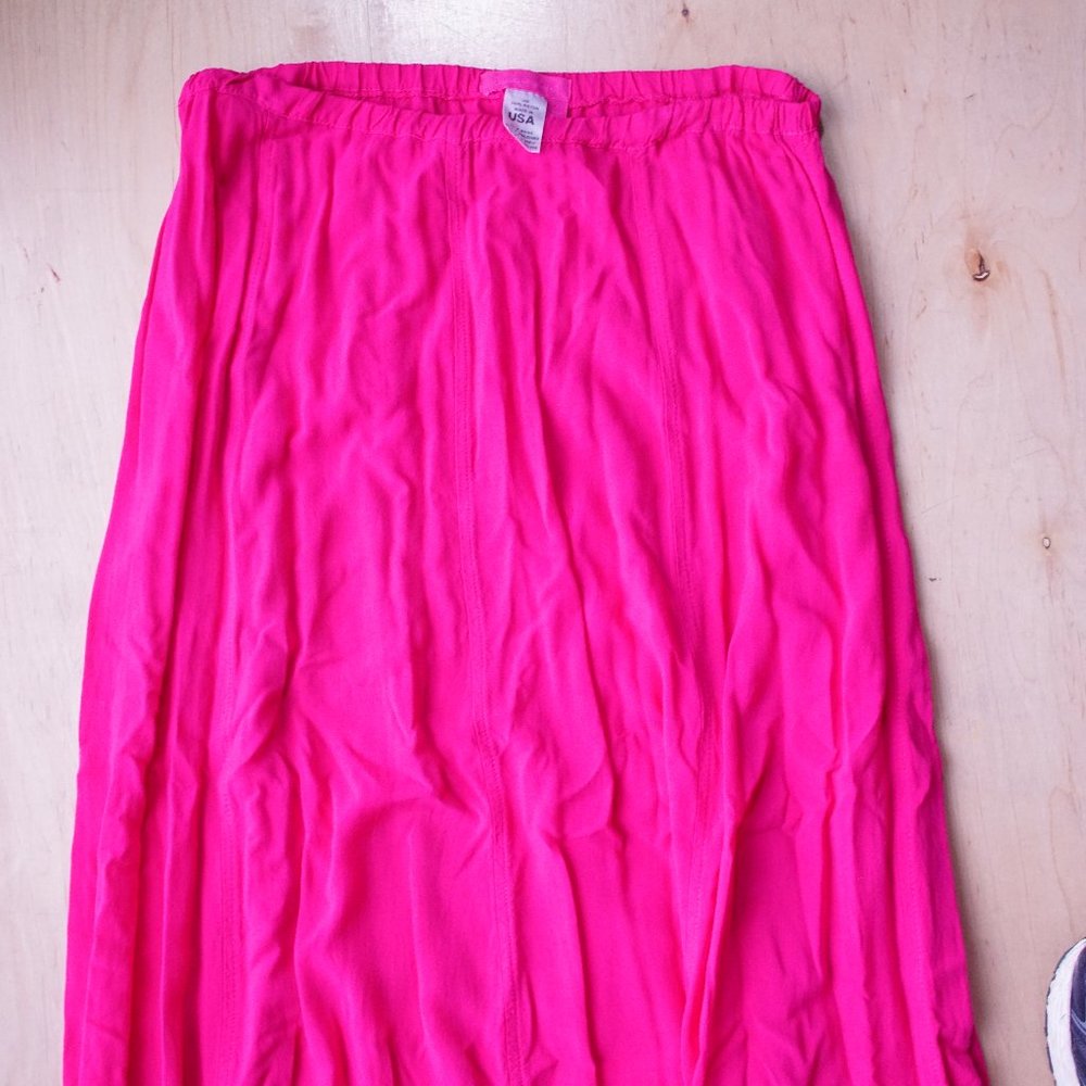 Fresh Produce Long Maxi Fuschia Skirt 14S